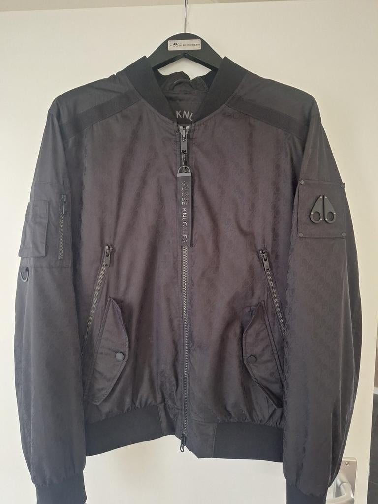 Moose Knuckles Bomberjack Zwart Maat L, Ophalen, Maat 52/54 (L), Zwart, Zo goed als nieuw
