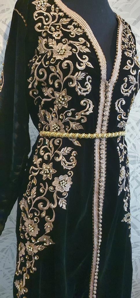 Kaftan mobra/marokkaanse jurk, Kleding | Dames, Gelegenheidskleding, Zo goed als nieuw, Overige typen, Zwart, Ophalen