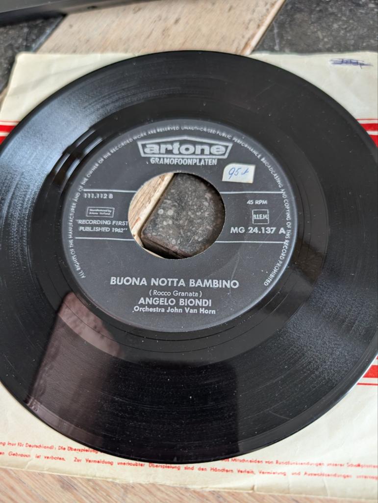 Angelo Biondi - Buona notta Bambino/Bolero blue, Ophalen of Verzenden, Gebruikt