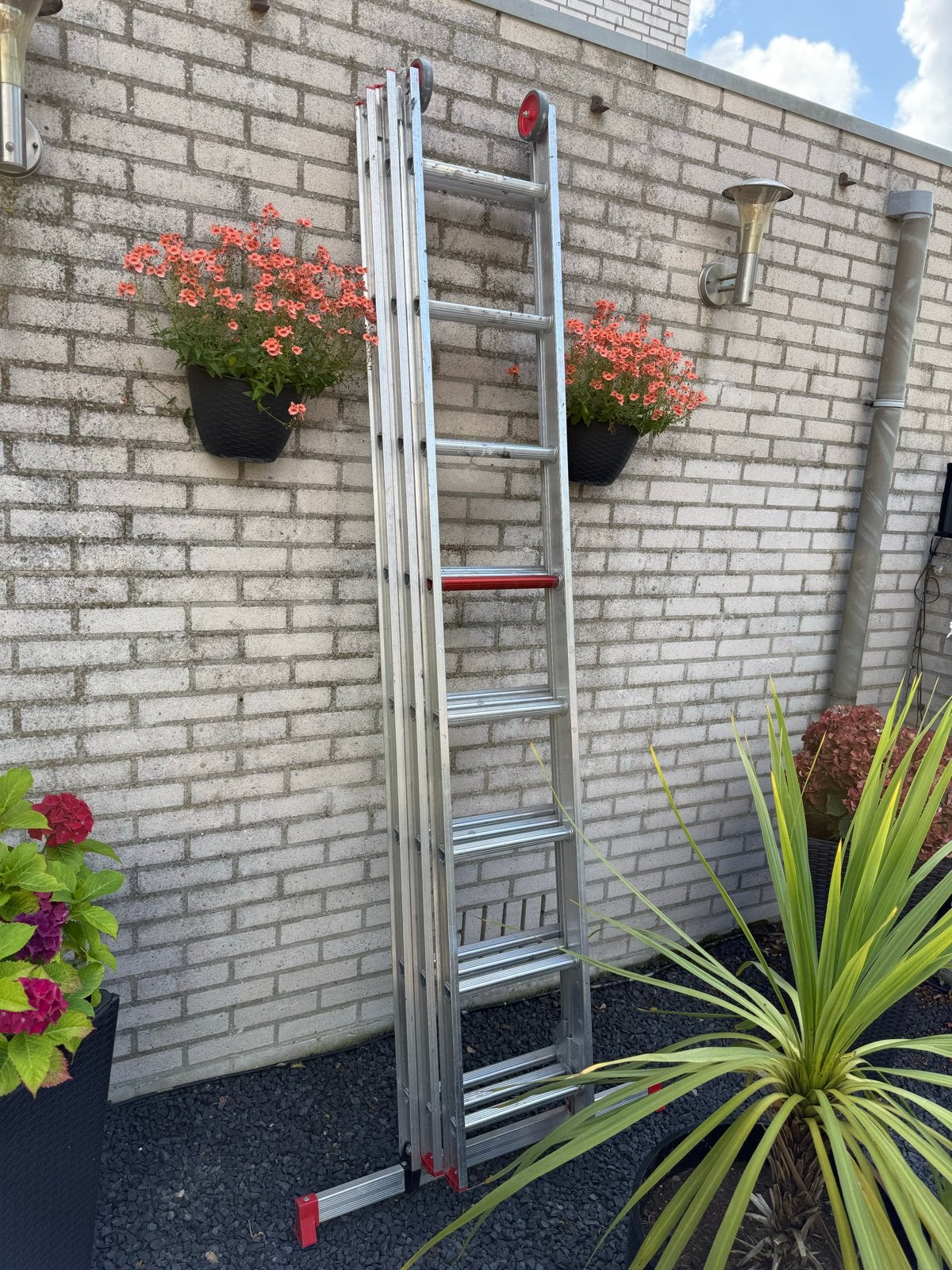 Altrex All Round Ladder 3-delig, 8 treden, 5,81m, Ophalen, Gebruikt, Ladder, Opvouwbaar of Inschuifbaar