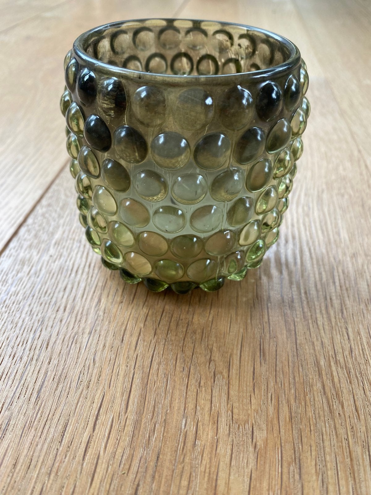 Waxinelichthouder groen 9 cm, Gebruikt, Waxinelichthouder, Glas, Light & Living