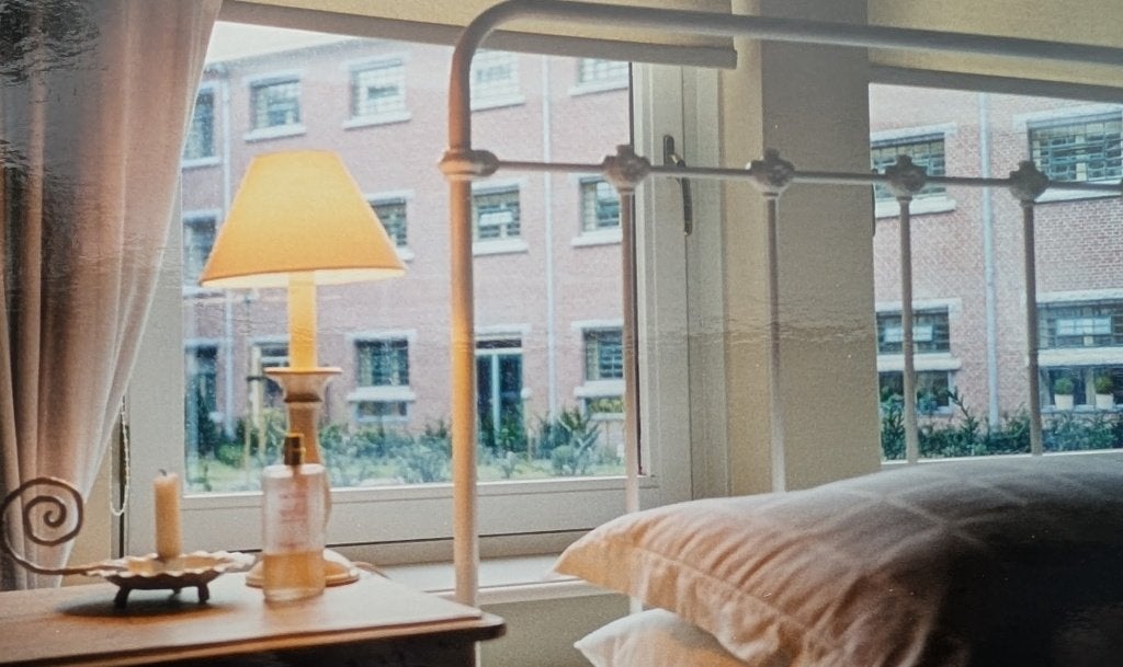 Klassiek  Metalen Bedframe 160x200, Ophalen, Gebruikt, Tweepersoons, 200 cm