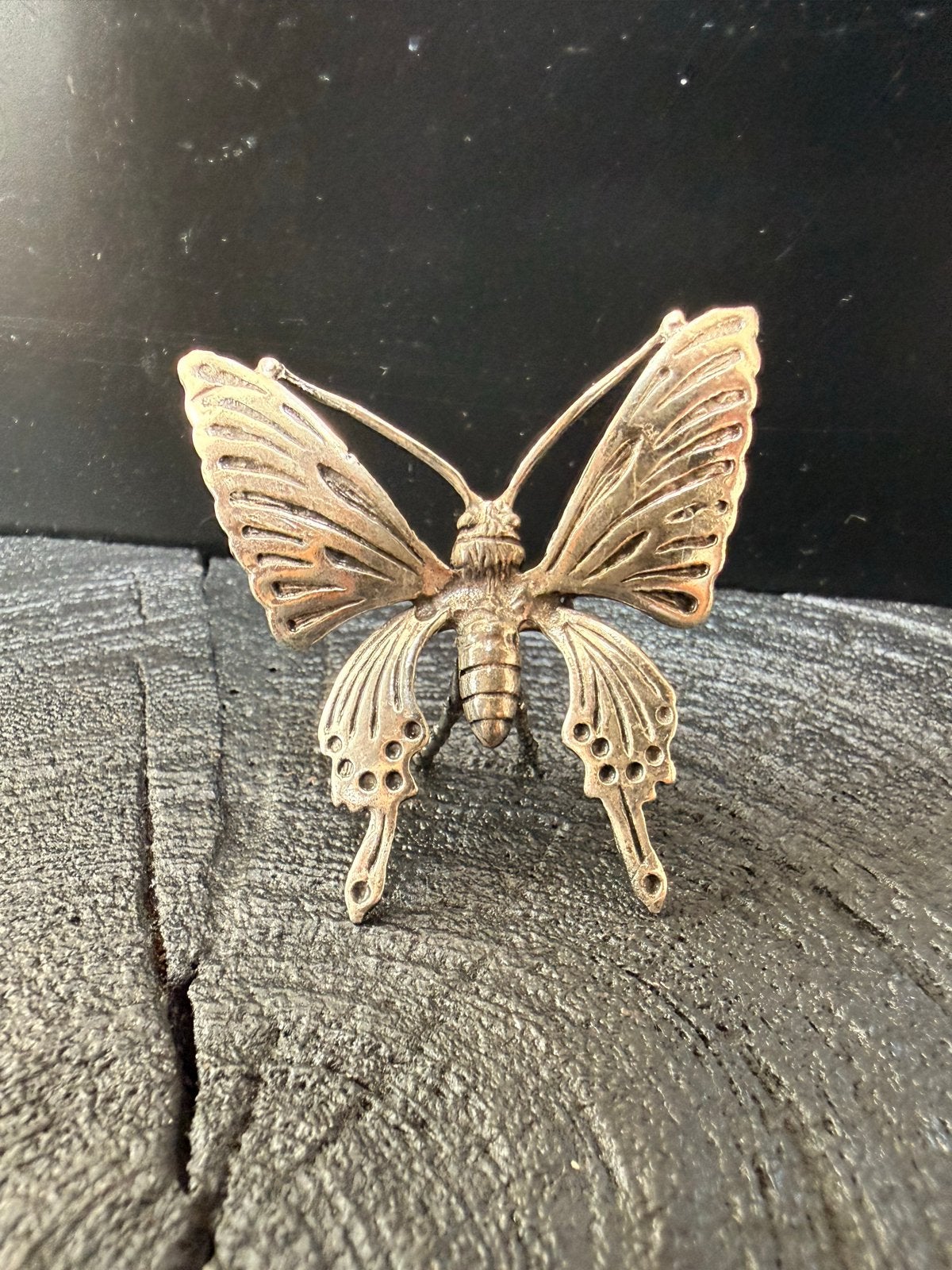 Zilveren miniatuur staande vlinder, Verzenden, Zilver