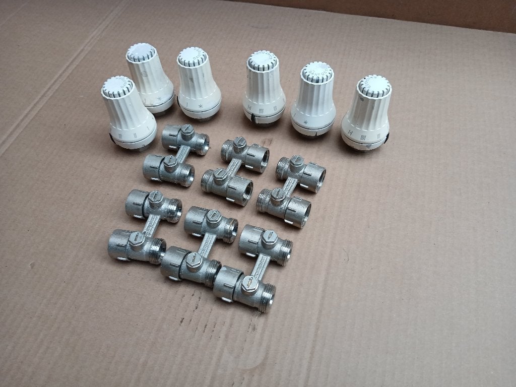 Radiator onderkraan onderblok thermostaatkraan 6 stuks, Doe-het-zelf en Verbouw, Verwarming en Radiatoren, Ophalen of Verzenden