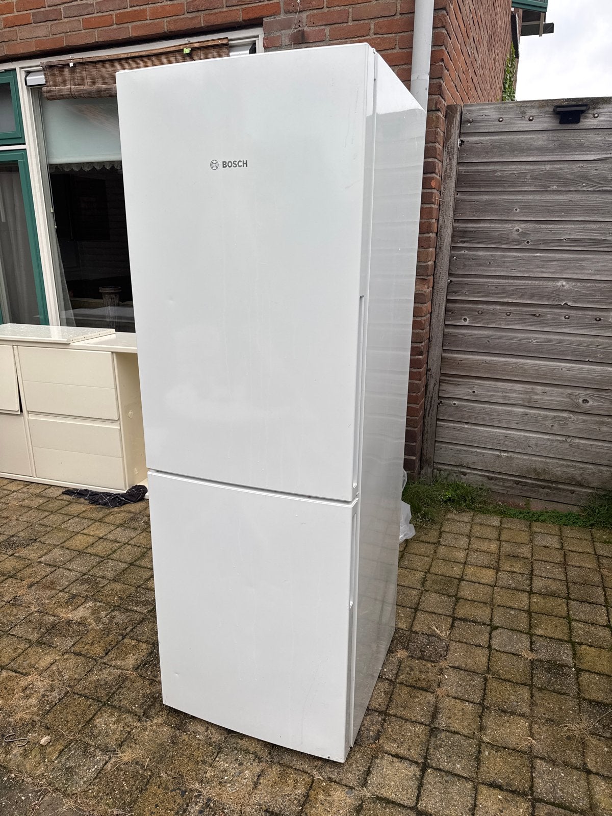 Bosch Koel-vriescombinatie - Wit - Goede staat, Witgoed en Apparatuur, Ophalen, Gebruikt, 200 liter of meer, 60 cm of meer