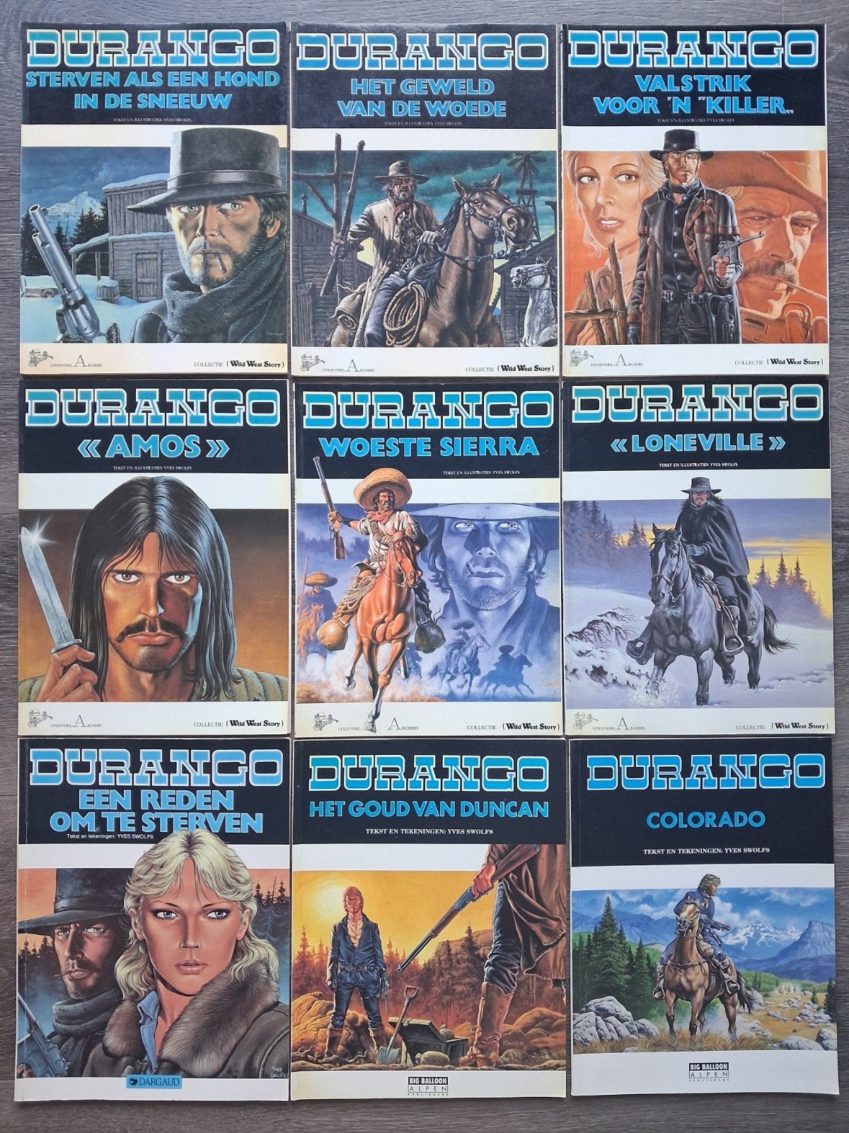 Durango 9x  |  Zie omschrijving, Gelezen, Complete serie of reeks, Ophalen of Verzenden, Yves Swolfs
