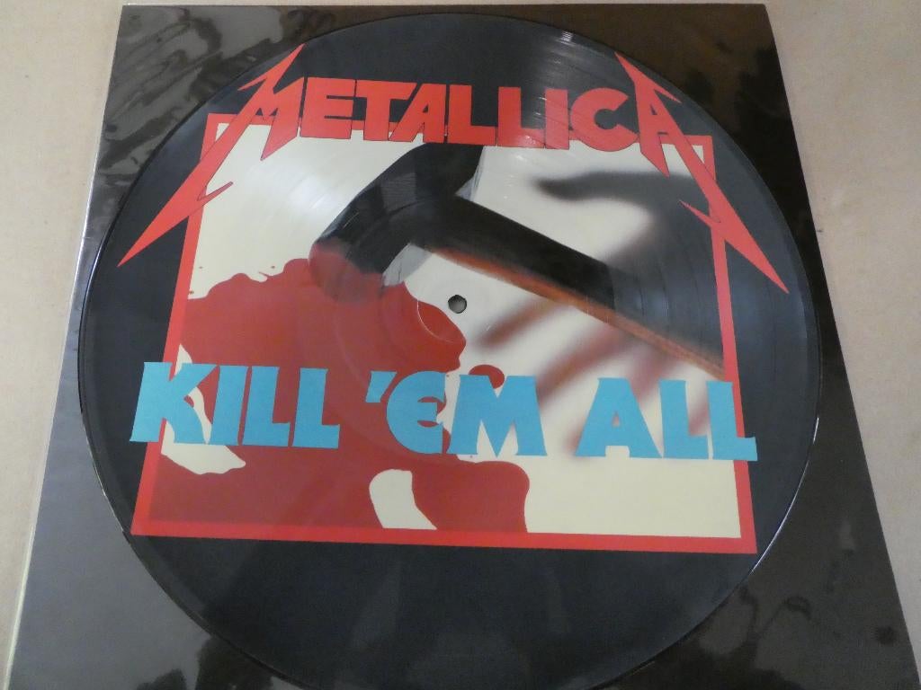 Metallica – Kill 'Em All pic-lp (1986) zonder barcode, Cd's en Dvd's, Picture disc, Verzenden, Zo goed als nieuw