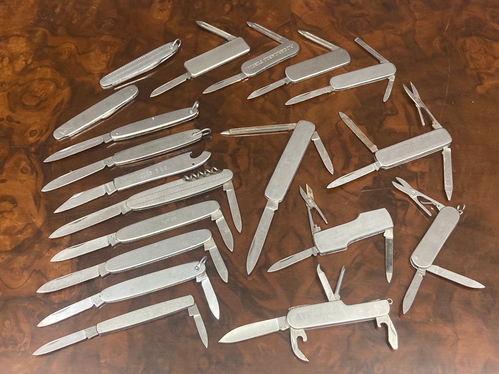 Verzameling vintage Stainless Steel zakmesjes zakmes mes set, Ophalen of Verzenden, Gebruikt