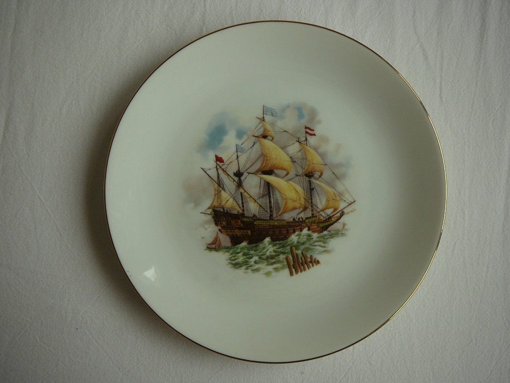 Bavaria J. Kronester wandbord met zeilschip, Ophalen of Verzenden