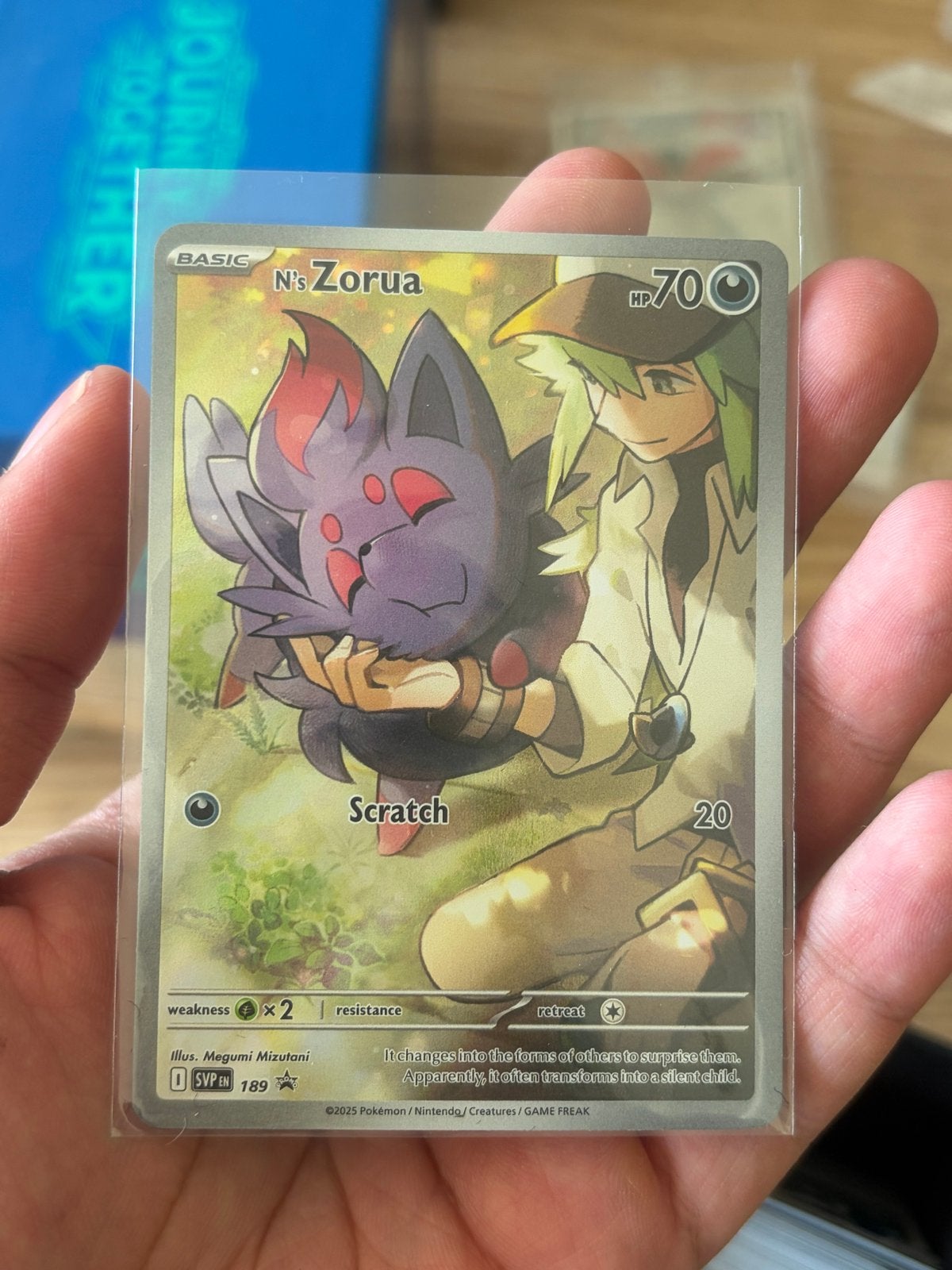 Pokémon Kaart N's Zorua (SVP EN 189) - Zo goed als nieuw, Ophalen of Verzenden, Zo goed als nieuw, Losse kaart