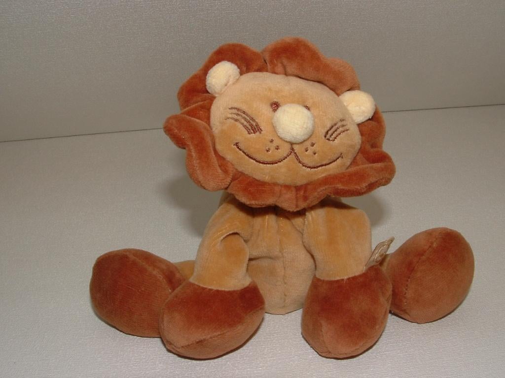 NOUKIES LEEUW VAN AMTOYS KLEIN VELOURS BEIGE MET, Ophalen of Verzenden, Nieuw, Overige typen