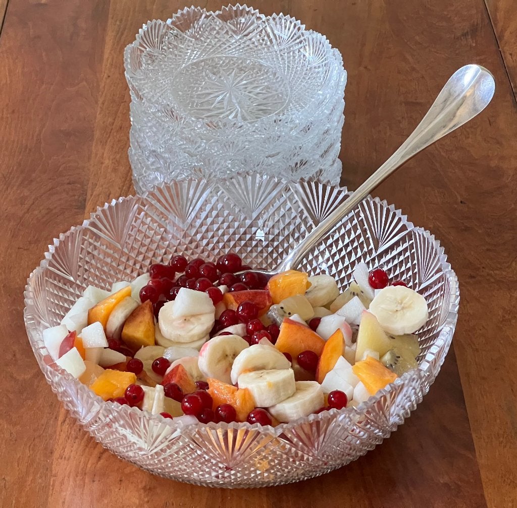 COMPOTE- OF FRUITSCHAAL MET 7 SCHAALTJES - DIAMANT/WAAIER, Verzenden