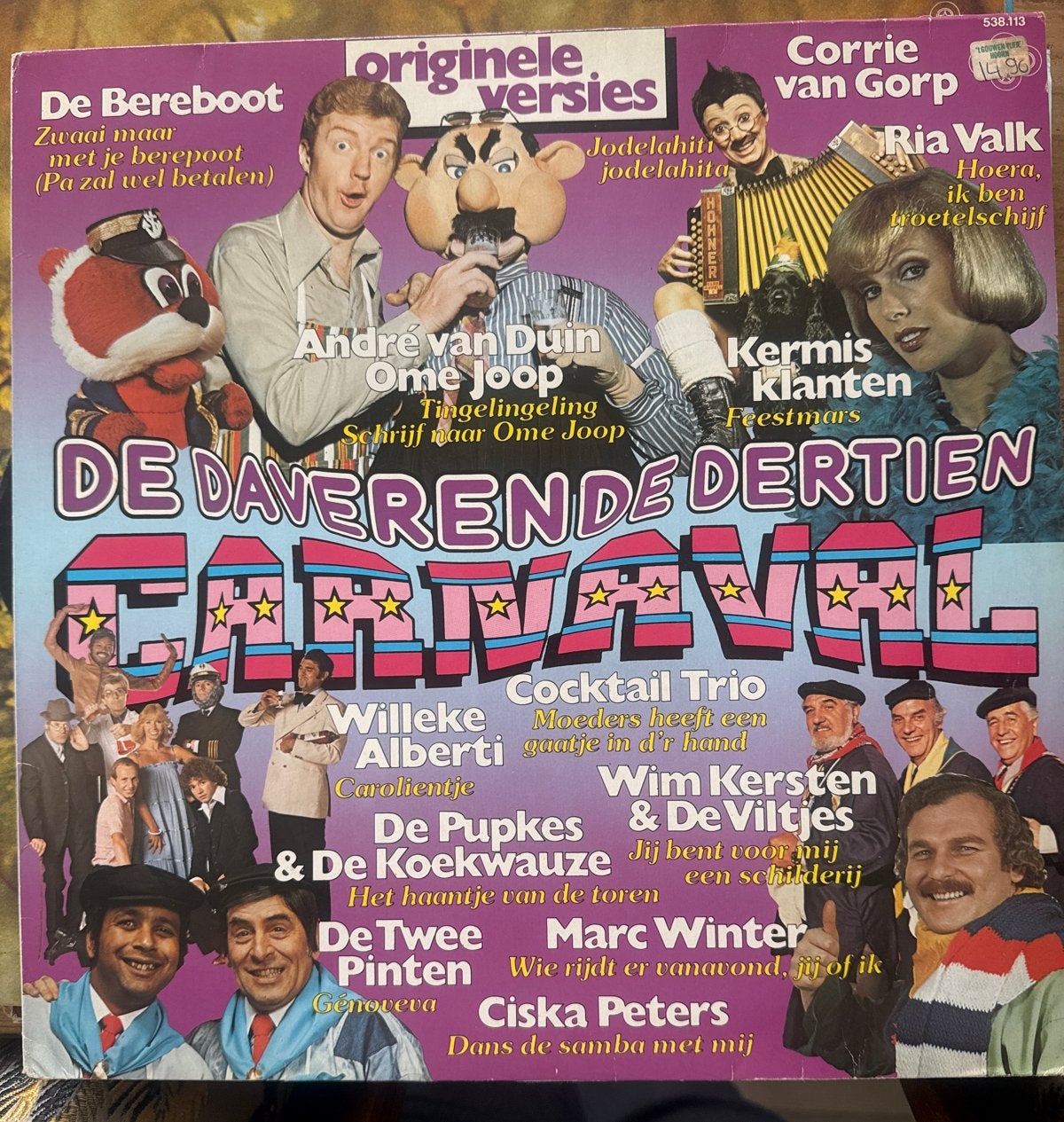 De Daverende Dertien Carnaval LP - Originele Versies, Cd's en Dvd's, Vinyl | Nederlandstalig, Ophalen of Verzenden, Gebruikt, 12 inch