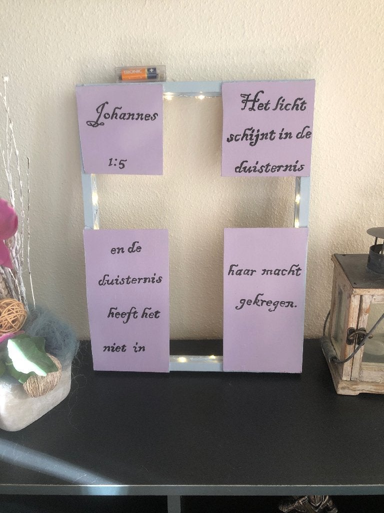 Christelijke schilderij joh 1:5, Ophalen of Verzenden