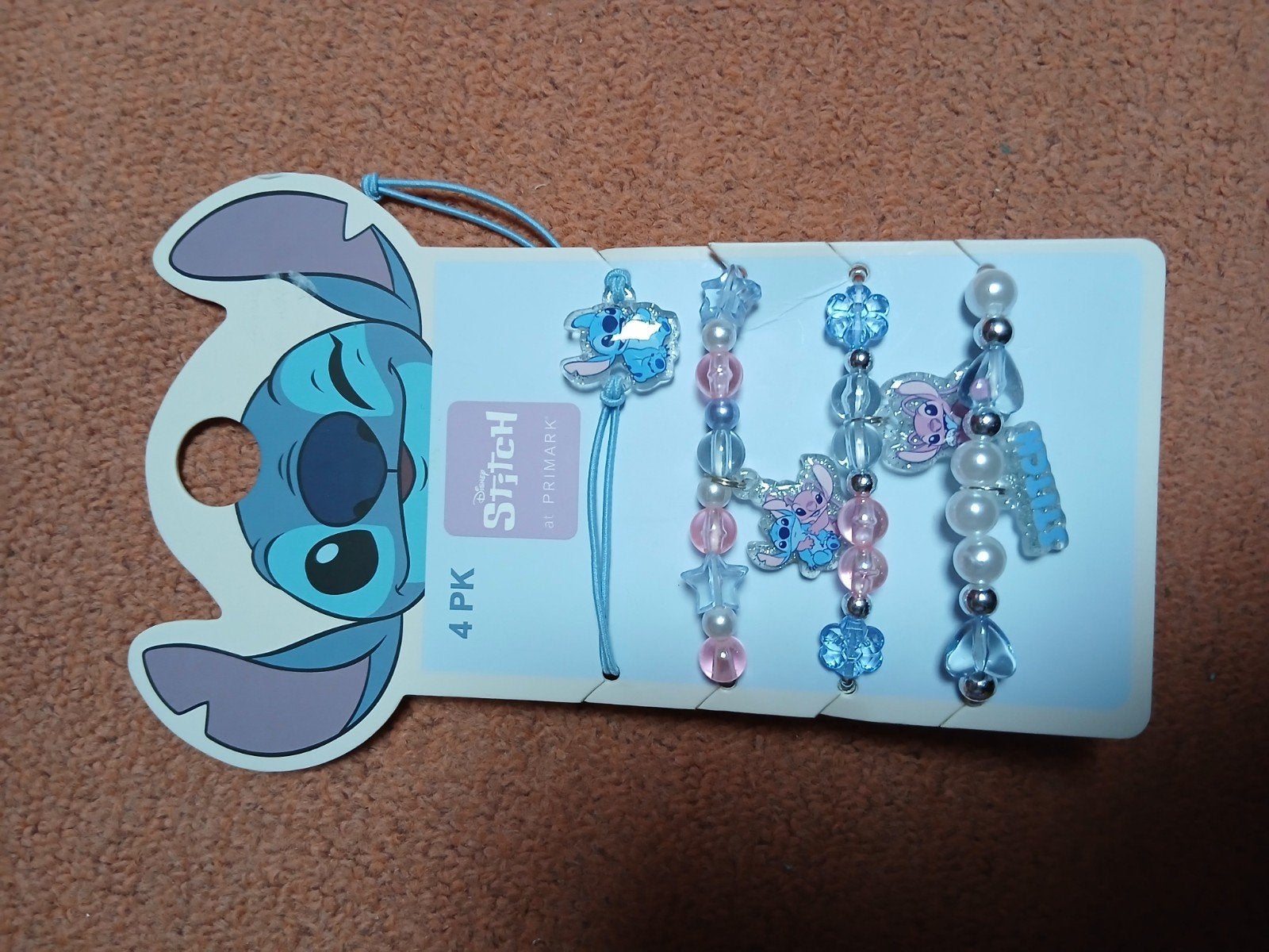 Disney Stitch Armbandjes Set - 4 Stuks, Blauw, Kunststof of Plastic, Nieuw, Ophalen of Verzenden