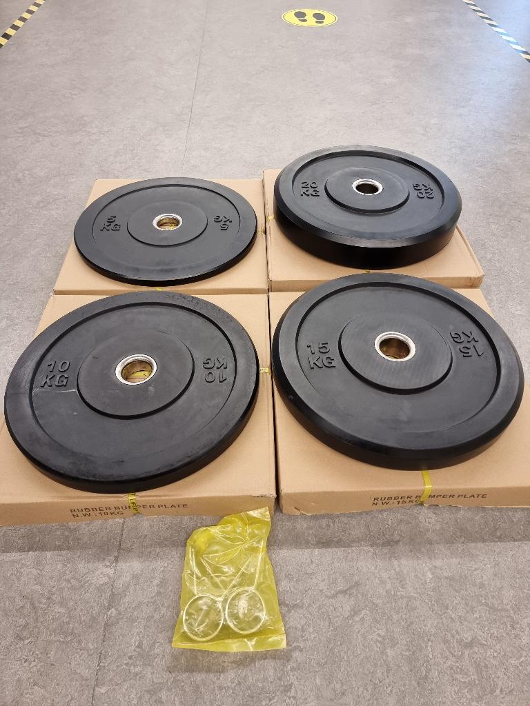 Bumperplates 90kg voordeelset / bumper plates, Ophalen, Nieuw, Benen, Halterschijven