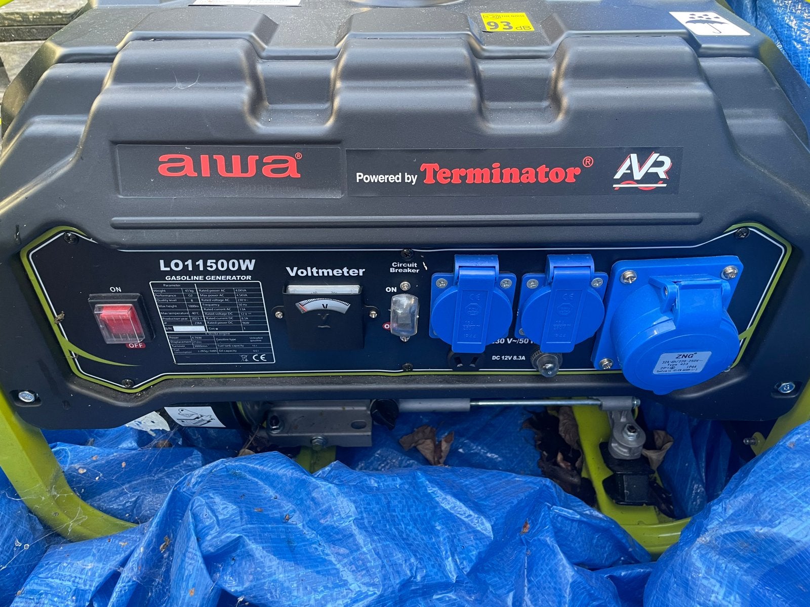 Aiwa Aggregaat LO11500W Benzine Generator, Doe-het-zelf en Verbouw, Aggregaten, Ophalen, Benzine, Zo goed als nieuw, 10 tot 30 kVA