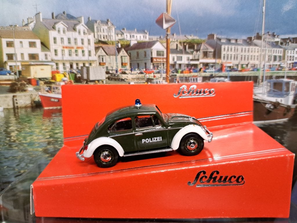 Schuco VW (Volkswagen) Käfer de Polizei 1/64, Hobby en Vrije tijd, Modelauto's | Overige schalen, Verzenden, Nieuw, Auto