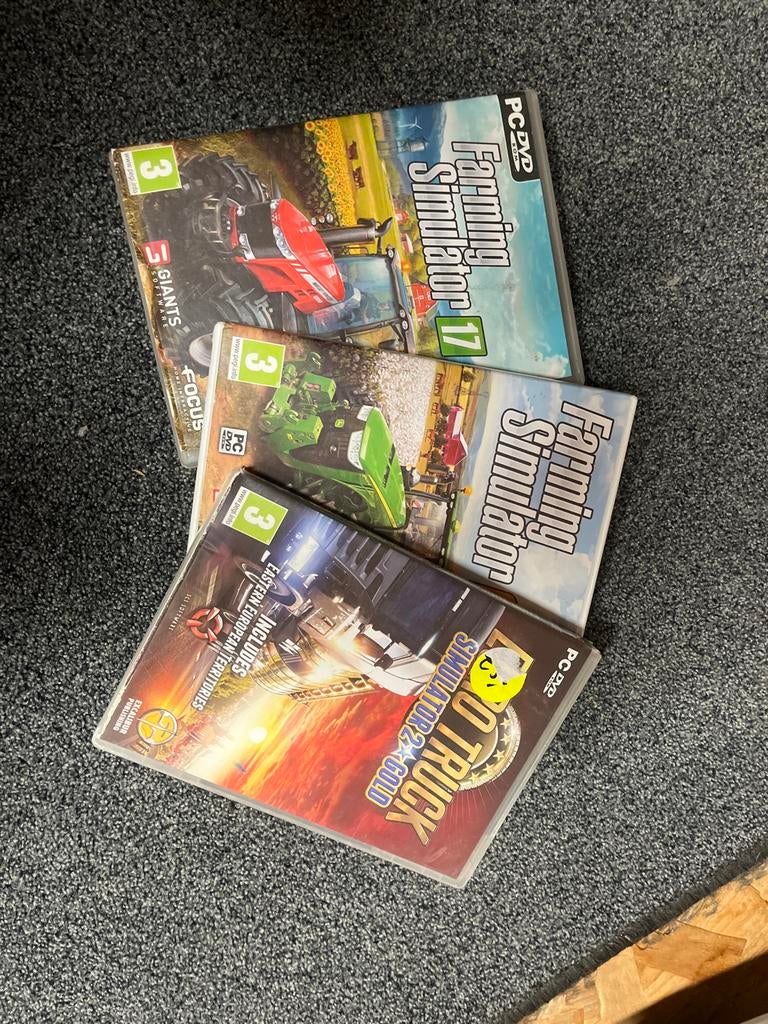 Euro Truck Simulator 2 Gold & Farming Simulator 17/19, Spelcomputers en Games, Games | Pc, Gebruikt, 1 speler, Ophalen of Verzenden