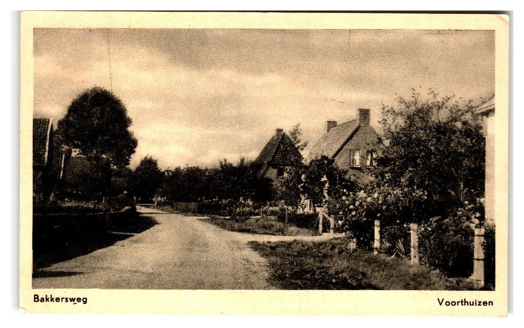 Voorthuizen, Bakkersweg, Ophalen of Verzenden, 1940 tot 1960, Gelopen, Gelderland