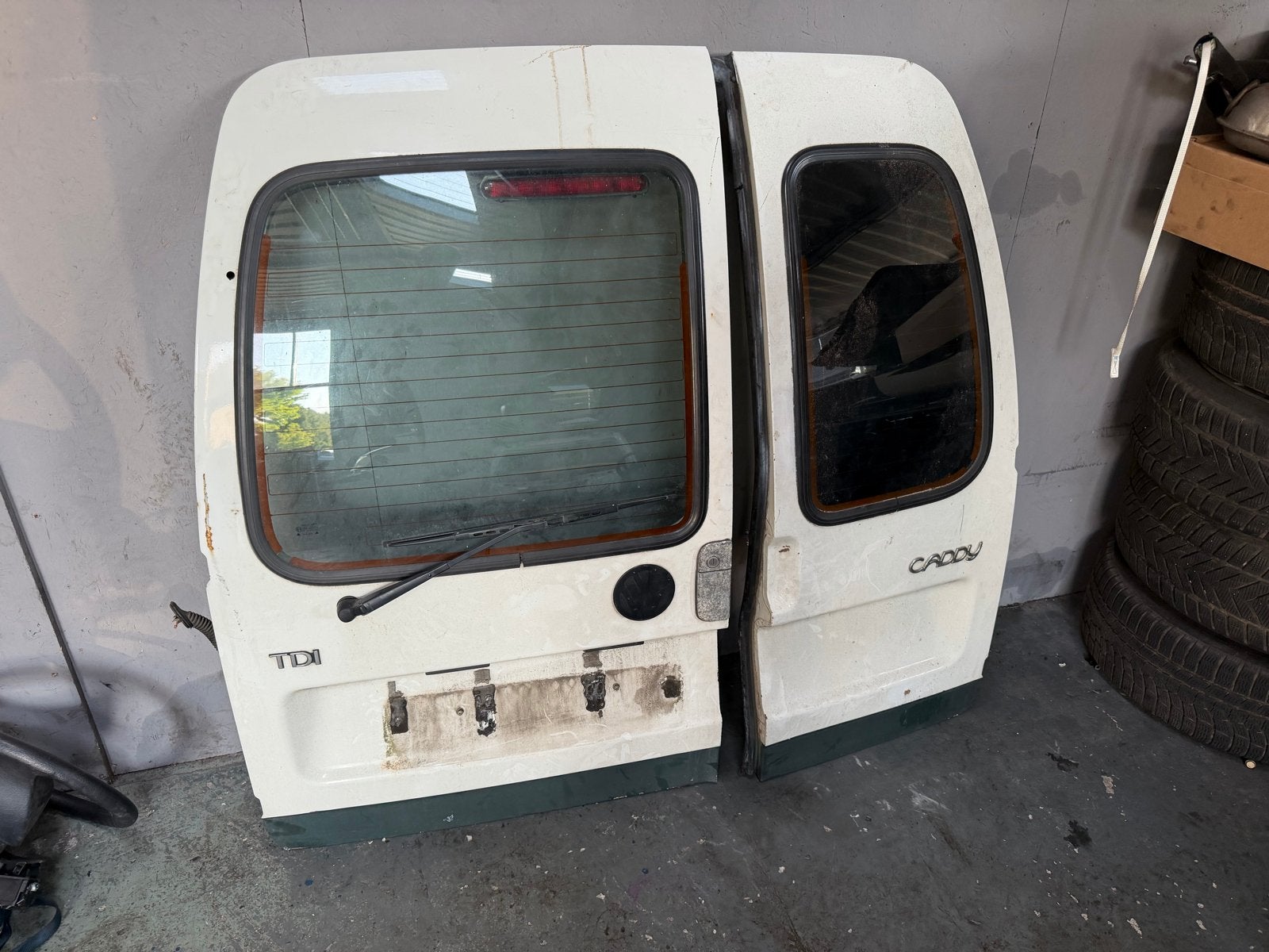 Volkswagen Caddy mk2 achterdeuren - Gebruikt, Gebruikt, Ophalen of Verzenden, Achter, Volkswagen