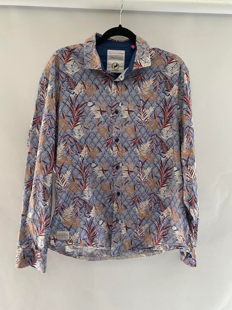 A Fish Named Fred overhemd | print | maat XL | kleurrijk |, Kleding | Heren, Ophalen of Verzenden, Gedragen, Blauw, Halswijdte 43/44 (XL)