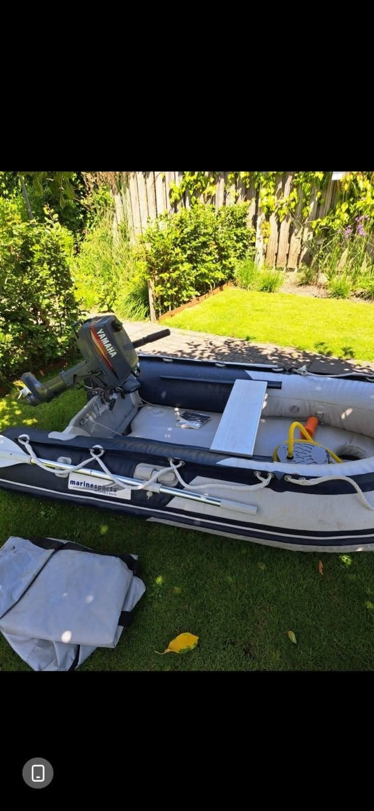 2takt marinesport boot met 3pk yamaha motor, Airdeck, 3 pk, Yamaha, Ophalen of Verzenden