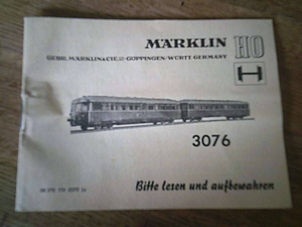 Marklin folder / handleiding 3076, Wisselstroom, Gebruikt, Märklin, Boek, Tijdschrift of Catalogus