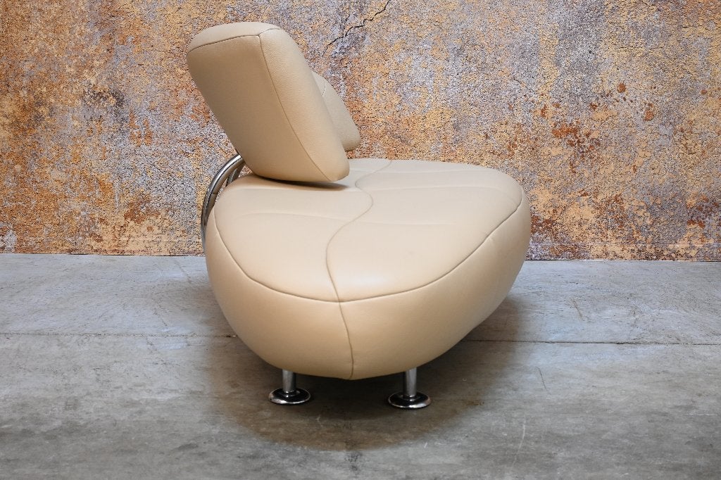 Als NIEUW leren Leolux Kikko design chaise longue, Leolux, 75 tot 100 cm, Ophalen of Verzenden, Zo goed als nieuw