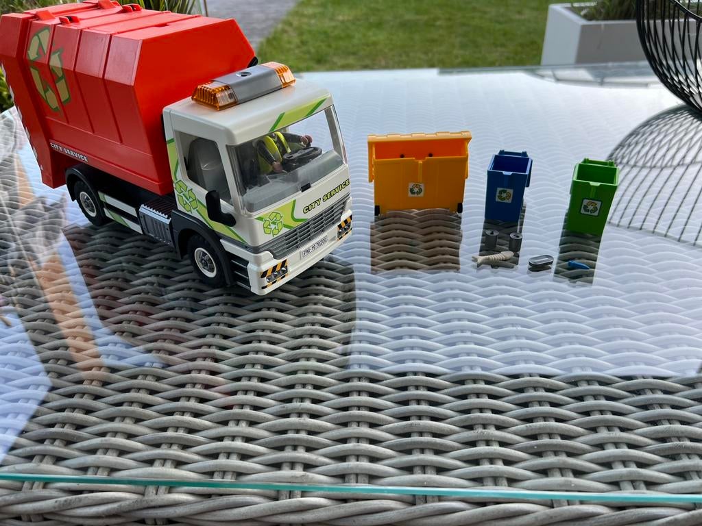 Playmobil vuilniswagen, Kinderen en Baby's, Speelgoed | Playmobil, Ophalen, Gebruikt, Complete set
