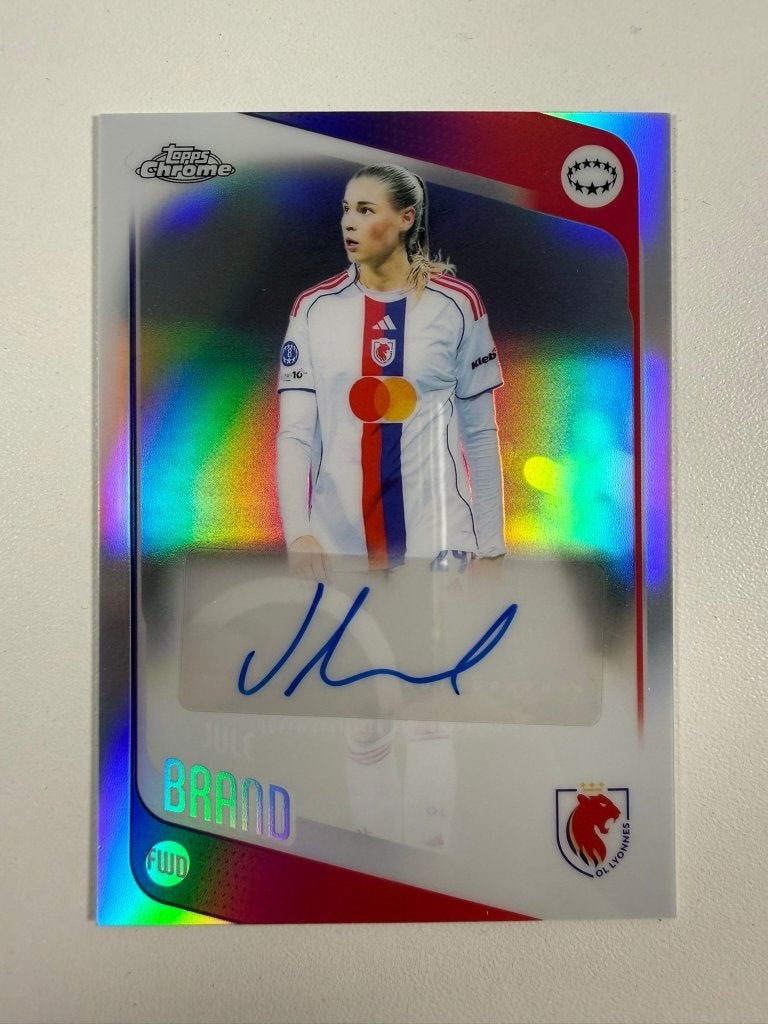 Jule Brand Auto Topps Women's Chrome 2025-26, Ophalen of Verzenden, Nieuw, Buitenlandse clubs, Poster, Plaatje of Sticker