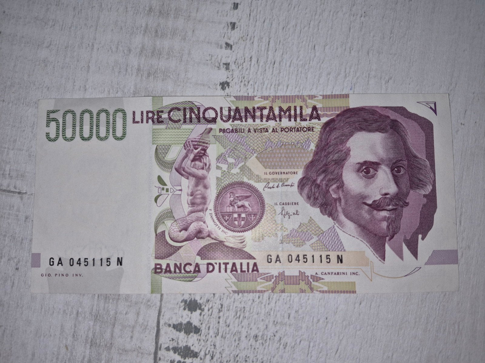 Italië 50.000 Lire 1992 - Banca d'Italia, Ophalen of Verzenden, Italië, Los biljet