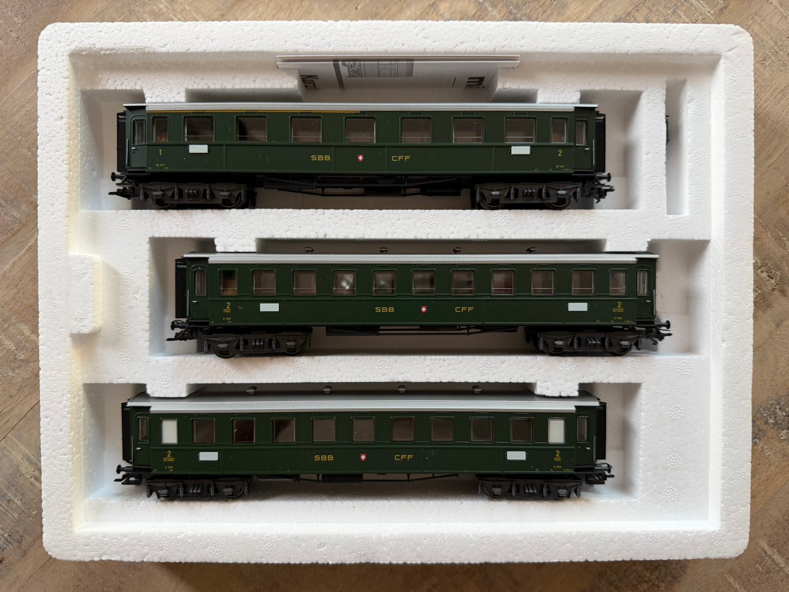 Märklin 42384 H0 Set met 3 klassieke sneltreinrijtuigen SBB, Wisselstroom, Ophalen of Verzenden, Märklin, Nieuw