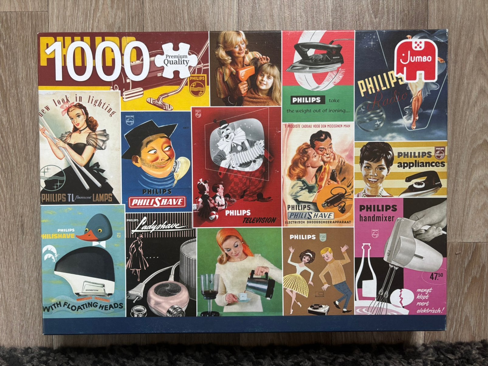 Legpuzzel Jumbo Nostalgisch Philips, Ophalen of Verzenden, 500 t/m 1500 stukjes, Zo goed als nieuw, Legpuzzel