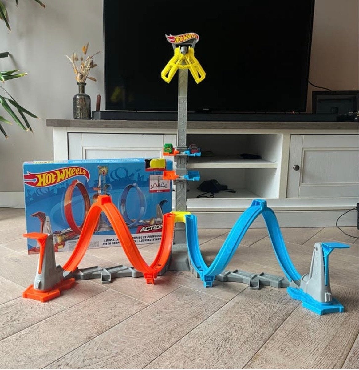 Hot Wheels Loop & Launch Baanset, Ophalen of Verzenden, Zo goed als nieuw