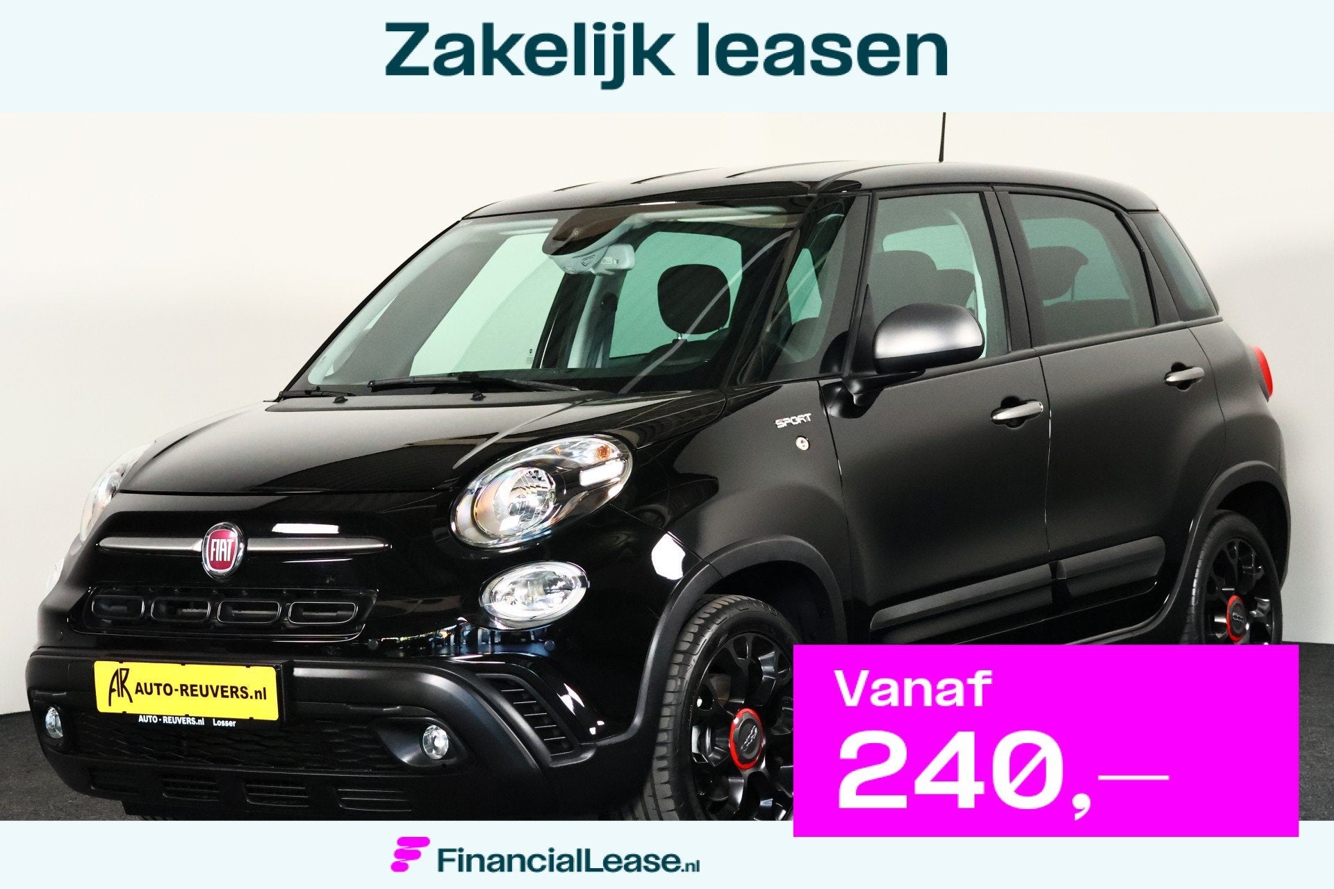 Fiat 500L 1.4-16V Lounge Navi / Cruisecontrol / Bluetooth /, Voorwielaandrijving, Gebruikt, Zwart, 4 cilinders