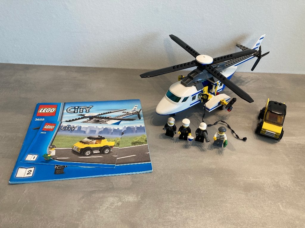 Lego 3658 Politie Helikopter, Kinderen en Baby's, Lego, Ophalen of Verzenden, Complete set, Inclusief instructies