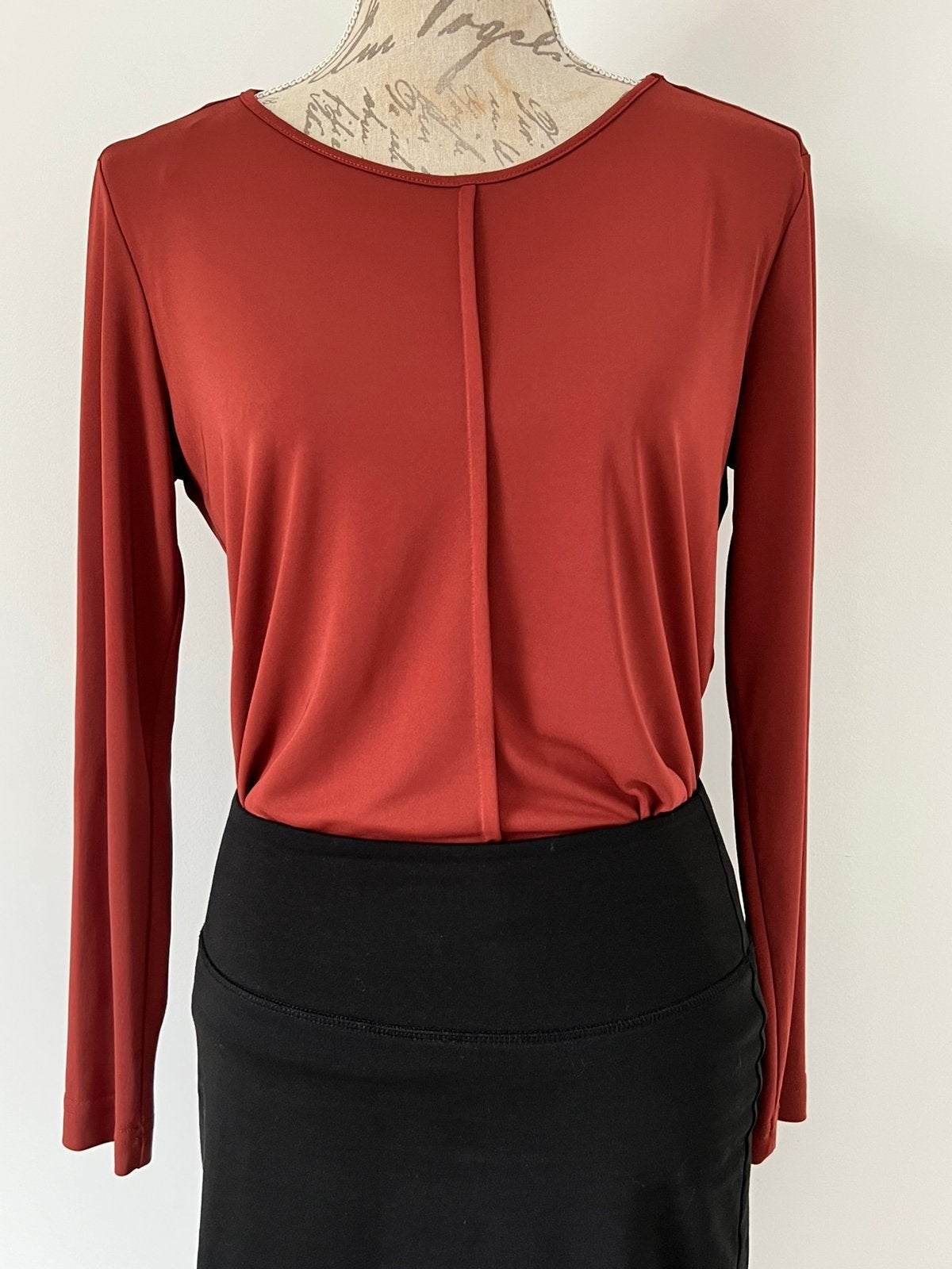 Mooi brick/ roest kleur shirt maat 36 merk in shape, Bruin, Ophalen of Verzenden, Zo goed als nieuw, Lange mouw