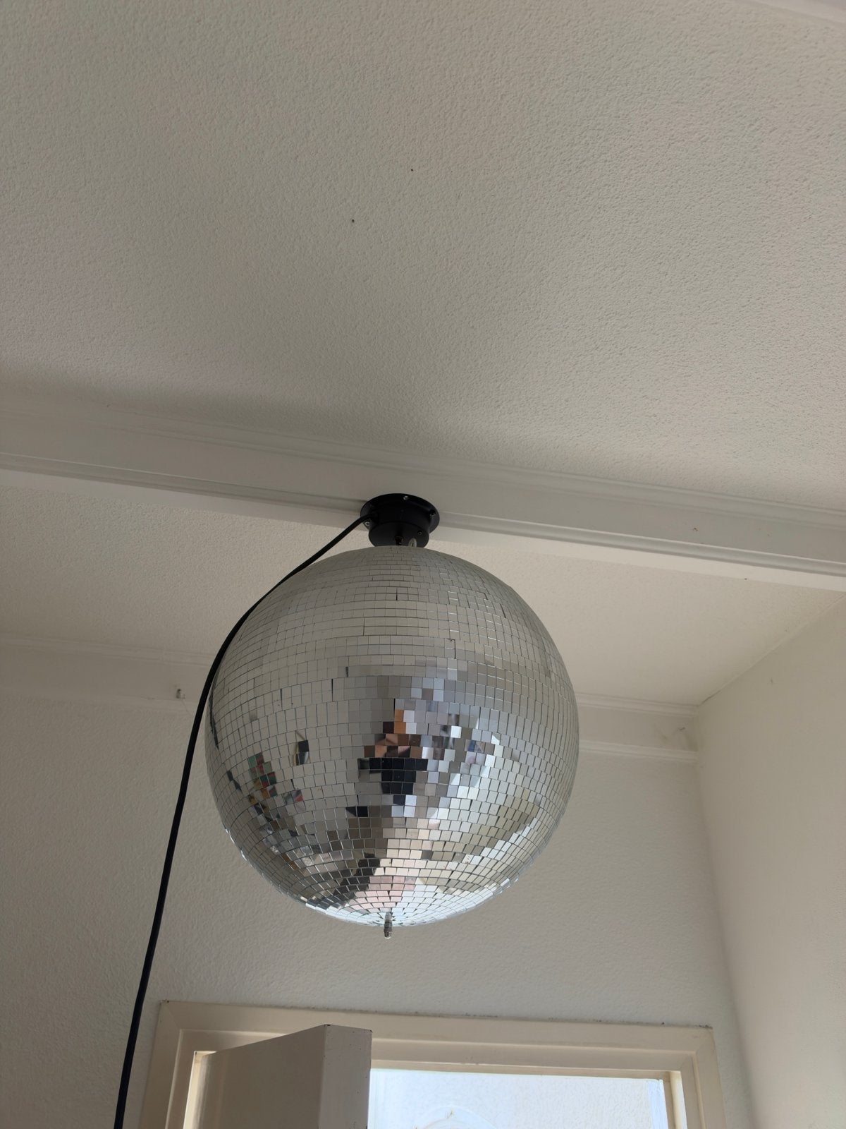 Grote discobal (50CM diameter) met motor en spot, Ophalen of Verzenden, Gebruikt, Metaal, Overige fittingen