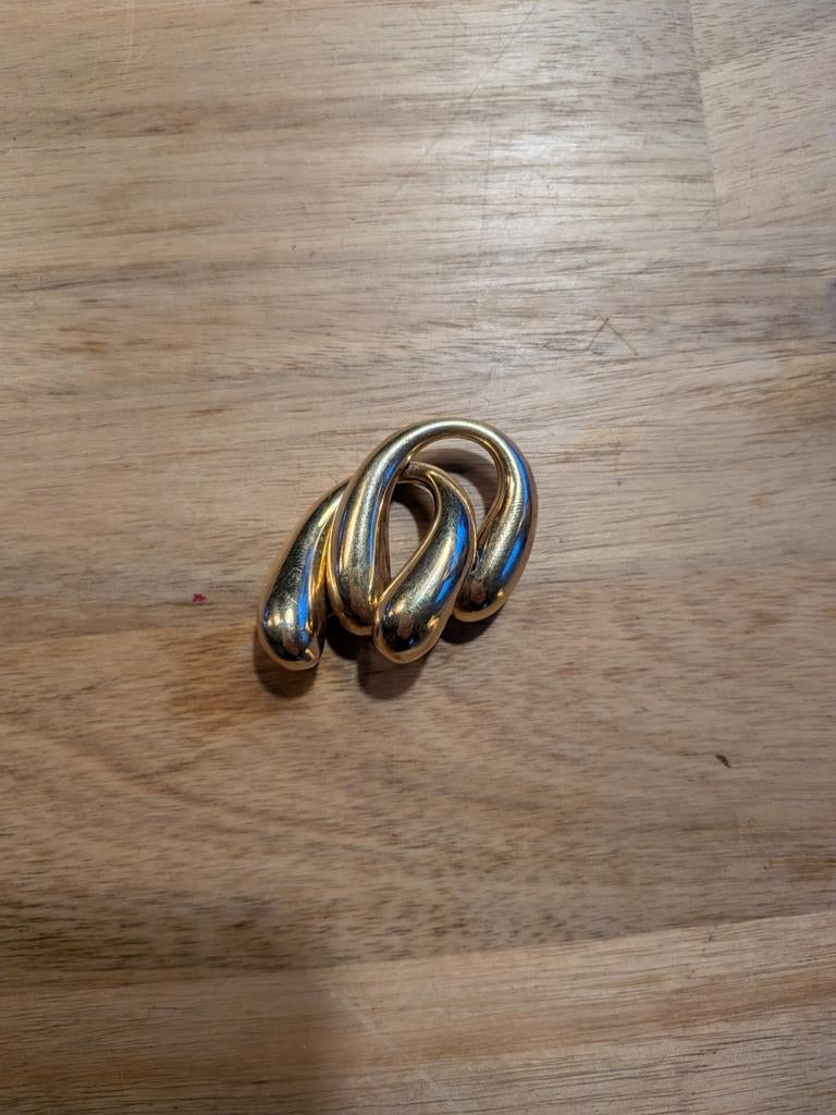 Kollmar & Jourdan Vintage Vergulde Broche, Sieraden, Tassen en Uiterlijk, Broches, Ophalen of Verzenden, Zo goed als nieuw, Goud