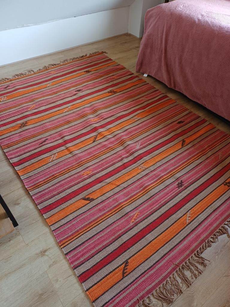 Mooi kleed meerkleurig marrokaans van By Boo, Ophalen, Overige kleuren, 150 tot 200 cm, Rechthoekig