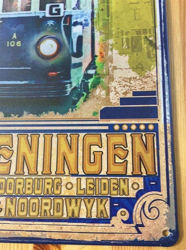 Prachtig NZH De Blauwe Tram Metalen Kunst Affiche Poster, Verzamelen, Verzenden, Nieuw, Tram, Overige typen