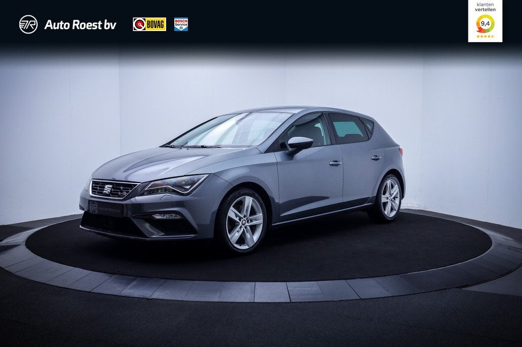 SEAT Leon 1.8TSI 180PK DSG FR NAVI | FULL LINK | ACC | STOEL, 1227 kg, Stof, Gebruikt, Zwart