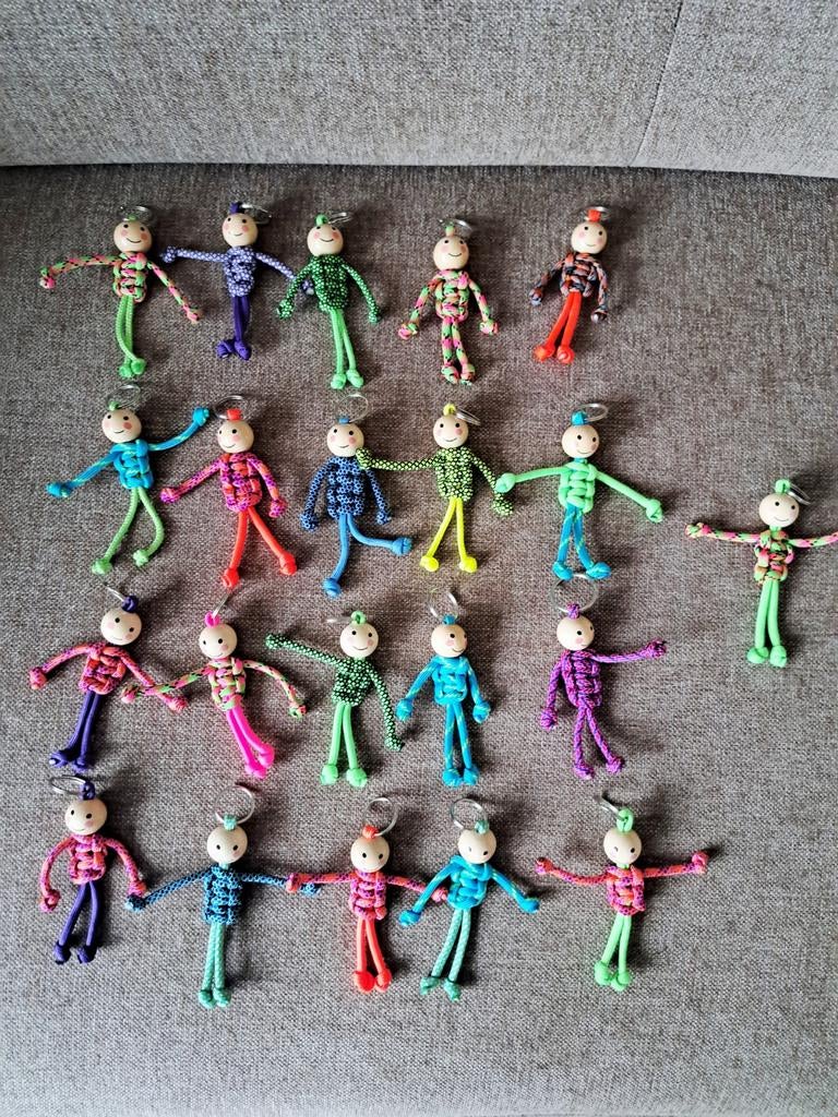 Handgemaakte Gelukspoppetjes Sleutelhanger, Ophalen of Verzenden, Nieuw, Knuffel of Figuurtje