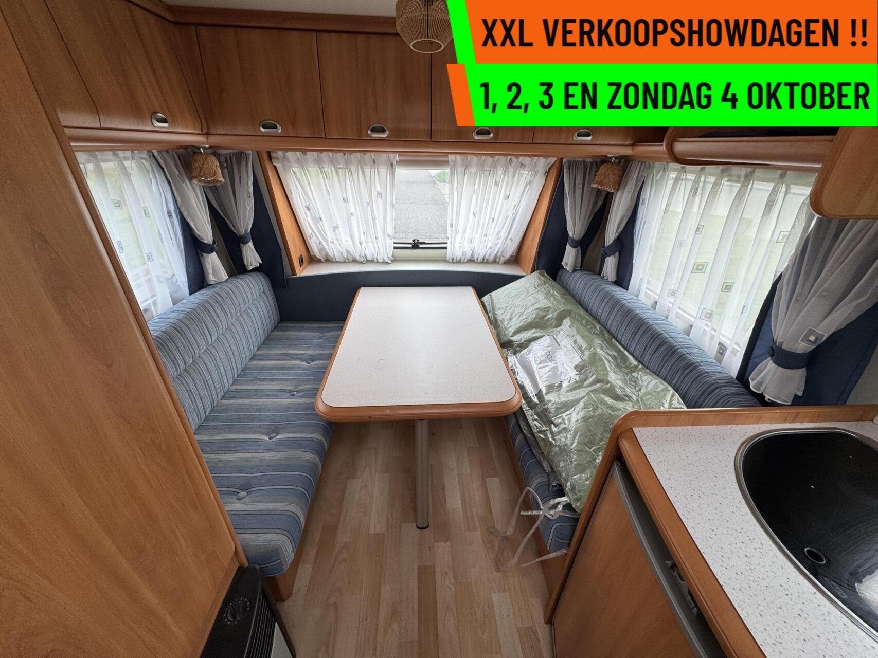 Hobby 400 KB DE LUXE, STEPELBED, VOORTENT + LUIFEL + AANBOUW, Hobby, Bedrijf, 750 - 1000 kg, 5 tot 6 meter