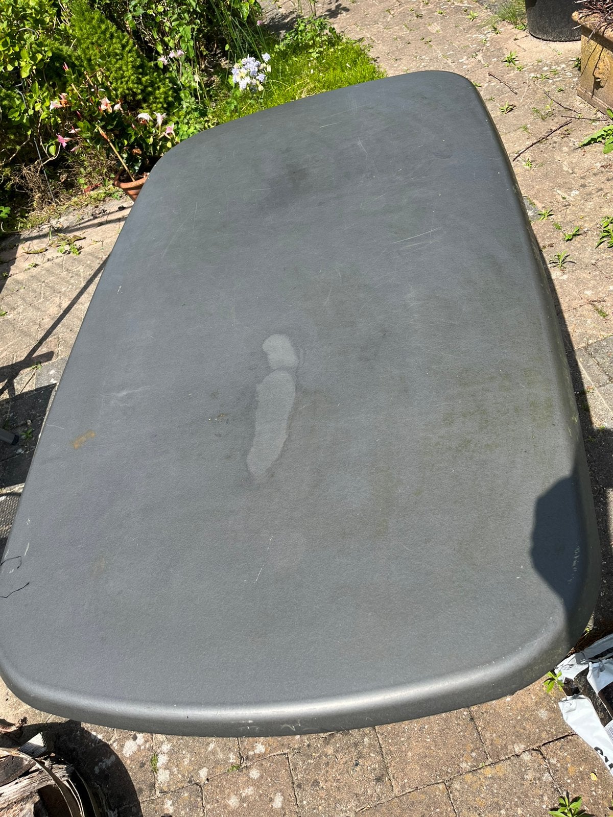 Opklapbare tuintafel, Ophalen of Verzenden, Gebruikt, Rechthoekig, Kunststof