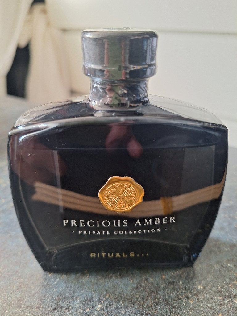 Mooie zwarte megafles huisparfum Rituals Amber, geurstokjes., Ophalen, Nieuw