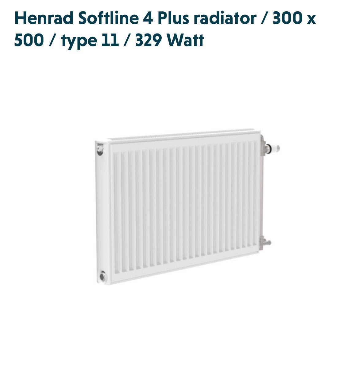 Henrad Softline Radiator 300x500, 30 tot 80 cm, Radiator, Nieuw, Minder dan 60 cm