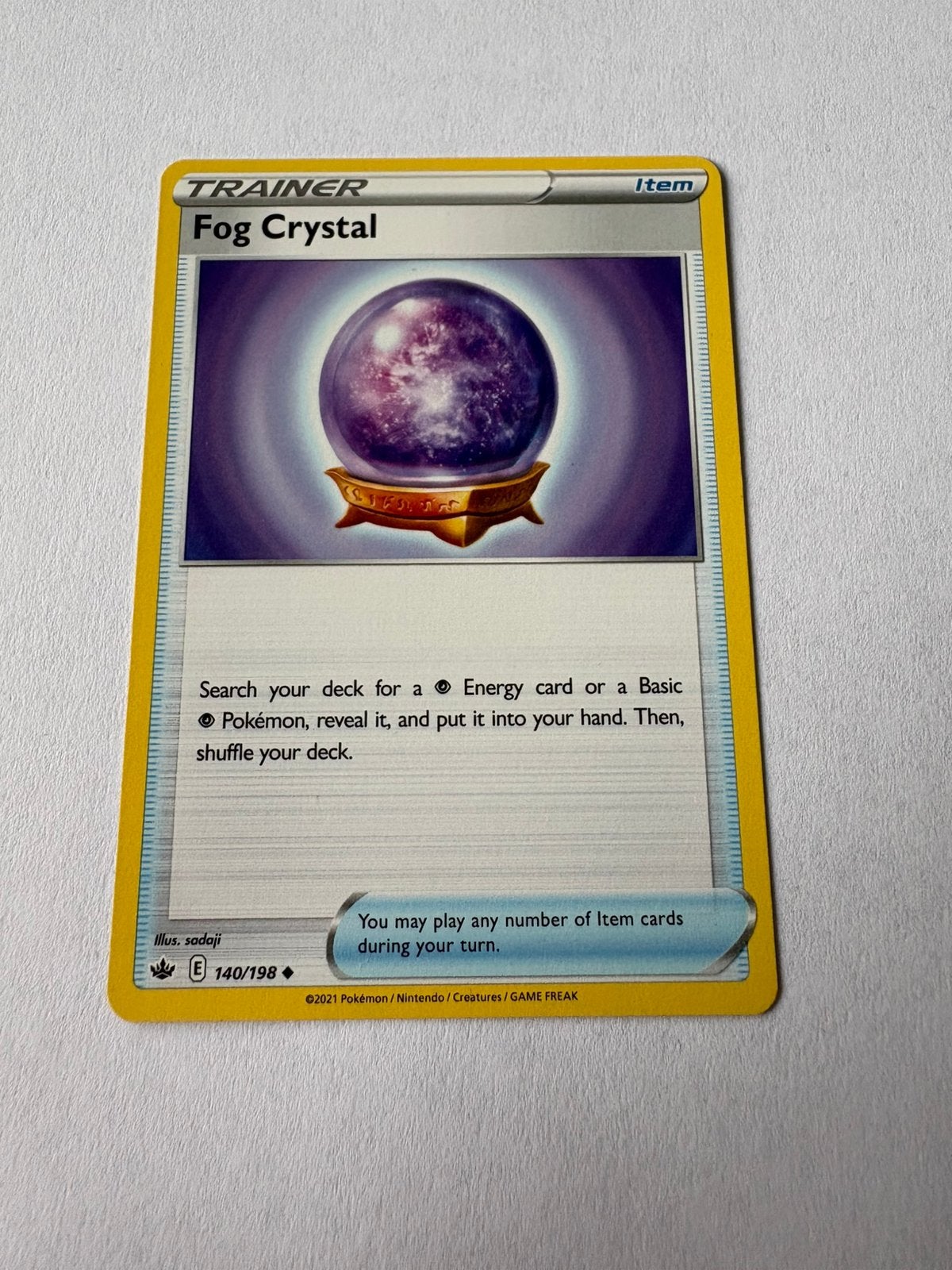 Pokémon kaart Item Fog Crystal, Ophalen of Verzenden, Nieuw