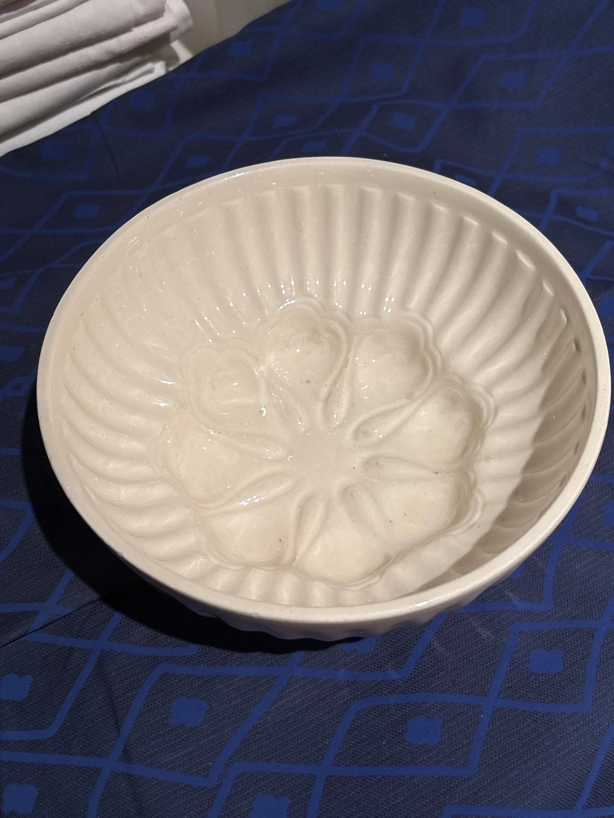 Vintage Chodziez Puddingvorm - Wit Keramiek, Ophalen of Verzenden